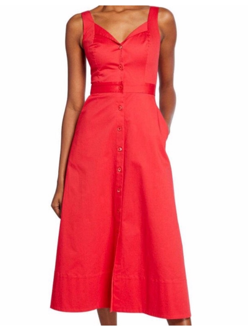 Equipment Oleisa red sailor midi dress size 6